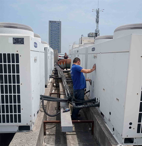 莲池中央空调制热和不制冷系统维修方法